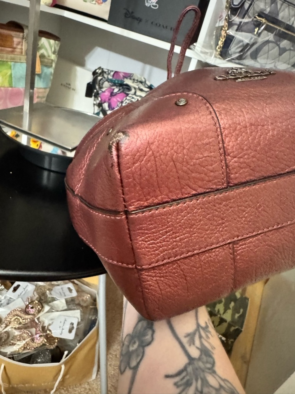 Coach Metallic Mickie Drawstring Bucket Bag - Picture 6 of 9